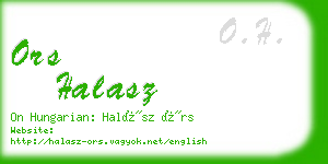 ors halasz business card